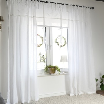Хлопковая римская штора со шнурками Shabby Embroidery