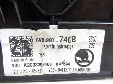 фото thumb №7, Skoda fabia iii 3 спидометр манометр разъём жгут 6v0920740b