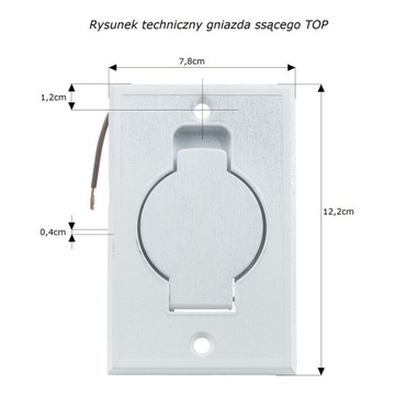 GNIAZDO SSĄCE TOP METAL PODŁOGOWE BIAŁE 122x78 mm