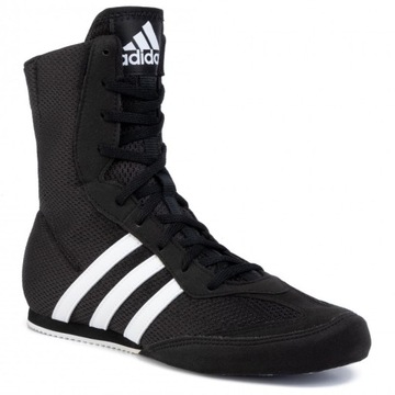ТРЕНИРОВОЧНЫЕ ВЫСОКИЕ БОКСЕРСКИЕ КРОССОВКИ ADIDAS BOX HOG 2 FX0561, ЧЕРНЫЕ, размер 40 2/3