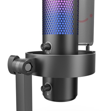 Mikrofon pojemnościowy studyjny Fifine A9 USB RGB Plug&Play gamingowy