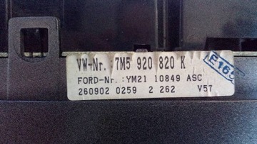 фото thumb №11, Спидометр ford galaxy mk1 1,9 tdi 2002r. 7m5920820k