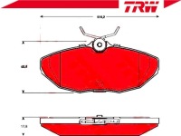 фото thumb №2, Trw гальмівні колодки гальмівні jaguar задня s-type 99-