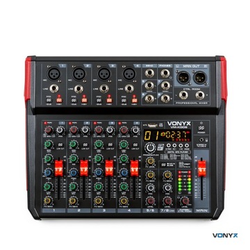 Mikser audio 8-kanałów REC BT/DSP/USB Vonyx