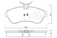 фото thumb №1, Metelli тормозные колодки тормозные citroen c2 1.6 jm_