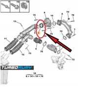 Прокладка труба патрубок turbo opel crossland x ds 3 ds 4 1.6 3641396 Оригінал, фото thumb