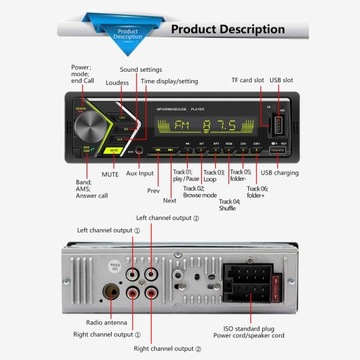 Автомобильный DVD-плеер с разноцветными огнями TDA7389, стереочип Bluetooth A