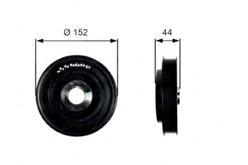 фото thumb №2, Gates tvd1105 колесо ременное, wał коленчатый