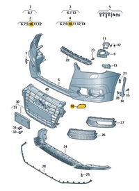 фото thumb №1, Заглушка розпилювача перед ліва audi a1 оригінал