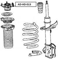 фото thumb №10, Кронштейн амортизатора верхний перед honda cr-v iii
