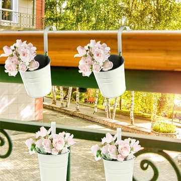 БАЛКОННЫЙ ЦВЕТОЧНЫЙ ГОРШОК, КРЮЧОК ДЛЯ ПОДВЕСКИ, НАБОР 6 ШТ.