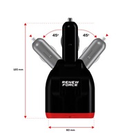 фото thumb №7, Розподільник роз'єм прикурювача 12-24v зарядний пристрій 2xusb qc woltomierz 150w