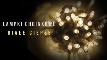 Lampki ŚWIATEŁKA na choinkę 500 LED BIAŁE CIEPŁE