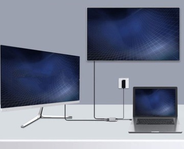 АДАПТЕР-ХАБ USB-C 3.1 4В1 2x HDMI 4K Адаптер USB 3.0 Power Delivery PD