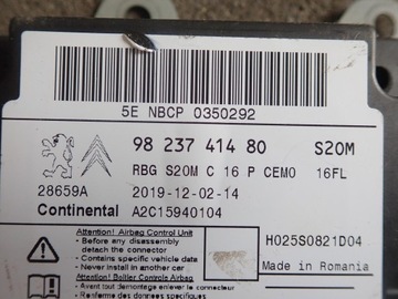 фото thumb №4, Модуль датчик подушка безпеки citroen peugeot 9823741480