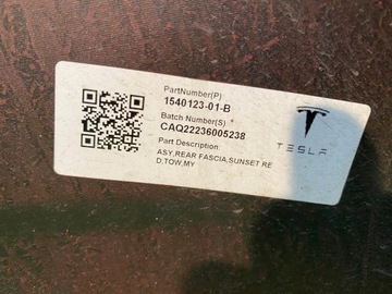 фото thumb №15, Tesla модель y бампер зад задний 1540123-01-b