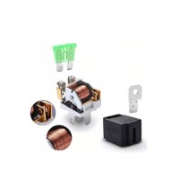 2x реле автомобильный 12v 30a с предохранитель + разъём 5pin Цена, фото thumb