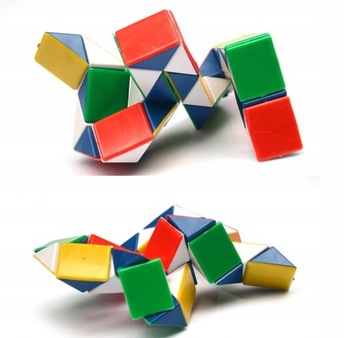 Пазл Magic Cube Puzzle SNAKE 24 предмета, подарок, красочная игра-змея