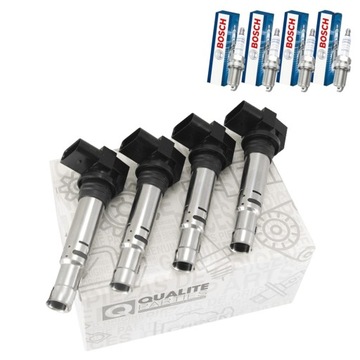 фото thumb №1, 4x катушка + свечи vw bora golf 4 v vi passat tiguan touran 1.4 1.6 fsi tsi