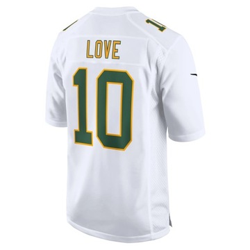 Мужская футболка Jordan Love White Green Bay Packers Fashion Game, 3XL
