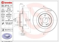 фото thumb №11, Диски гальмівні зад brembo 08.d713.11 08d71311