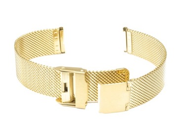 Bransoletka do zegarka ZŁOTA PVD SIATKA MESH 20 mm