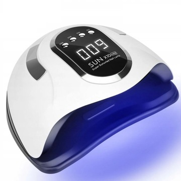 Мощная лампа для ногтей с гибридными УФ-гелями LED Sun x10 Max LCD с ручкой 280 Вт