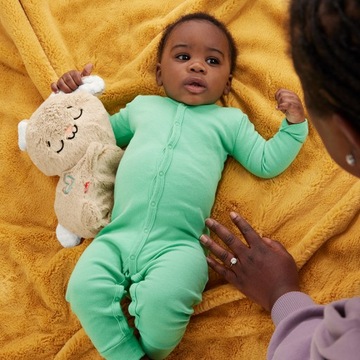 УСПОКАИВАЮЩАЯ ИГРУШКА ДЛЯ ОБНИМАНИЙ FISHER PRICE СО ЗВУКАМИ СПЯЩИЙ ЗАЙЧИК