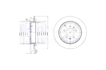 фото thumb №1, Delphi диски тормозные 2szt. зад peugeot 607 2.0-3.0 02.00-07.11