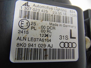 фото thumb №16, Лампа левая перед bi ксенон audi a4 b8 европа 8k0941029aj комплектная