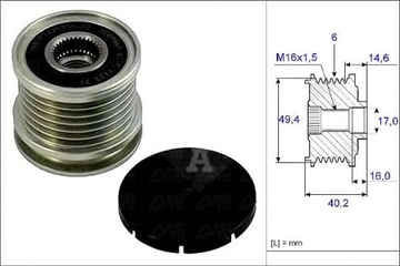 фото thumb №2, Ina колесо пасове генератора vw 1,9tdi 2,4d ina
