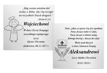 Серебряная картина Ангел Сувенирский крещение