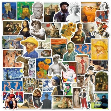 НАКЛЕЙКИ ДЛЯ НОУТБУКА MIX PAINTING ART 50 шт.