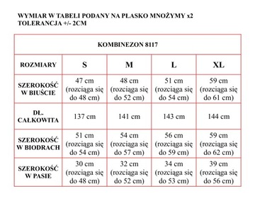 ELEGANCKI KOMBINEZON SZEROKIE NOGAWKI KOLORY S-XL