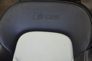 фото thumb №11, Audi sq5 8r сиденья диван светло чёрная кожа