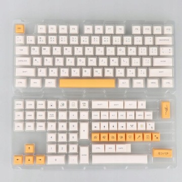 140 колпачков для клавиш из ПБТ, тема «Медовое молоко» XDA