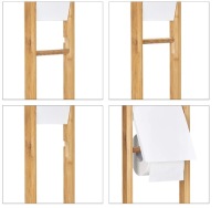 Держатель для туалетной бумаги и щетки Zeller из бамбука, МДФ, 30x21x82 см