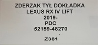 фото thumb №8, Бампер задняя накладка lexus rx iv lift 2019- pdc