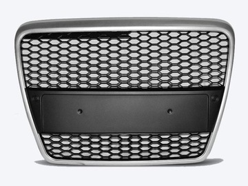 фото thumb №1, Решётка радиатора audi a6 c6 rs-type 04/04-08 матовый серебряный
