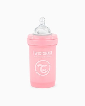 Butelka antykolkowa Twistshake 180 ml różowa