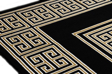 Ковер GLOSS 3D 80х150 черно-золотой ГРЕЧЕСКИЙ ГЛАМУР