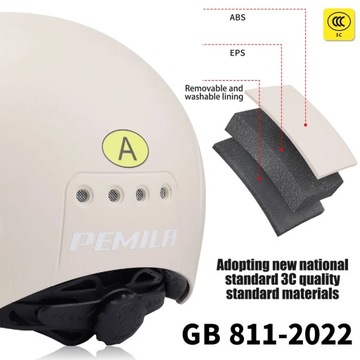 PEMILA Cycling Helmet With Goggles Lens Ear Protection Reflective Sticker