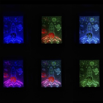 MAGICZNA NEONOWA TABLICA 3D Niebieska LED - KIDEA