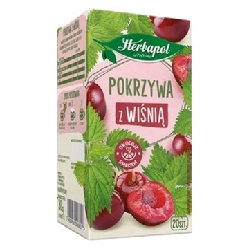 POKRZYWA Z WIŚNIĄ HERBAPOL herbata herbatka ZIOŁOWA owocowa 20 SASZETEK