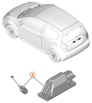 фото thumb №1, Лампа освещение номерного знака регистрационный citroen c2 c4 c5 c6 c8 оригинальный номер 6340g9