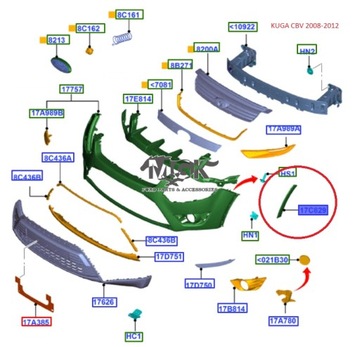 фото thumb №15, Планка бампера ліва kuga mk1 2008-2012 оригінальний номер
