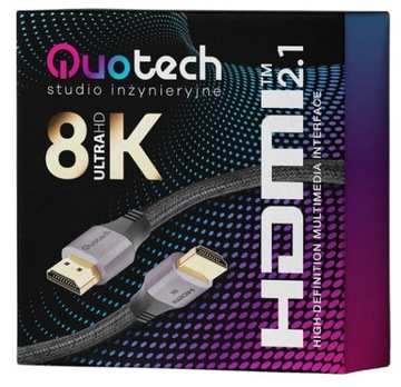 Kabel HDMI 2.1 8K Ultra High Speed QUOTECH 3m