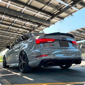 фото thumb №13, Спойлер спойлер na кришка багажника audi a3 8v sedan m4 стиль чорний блиск s3 rs3