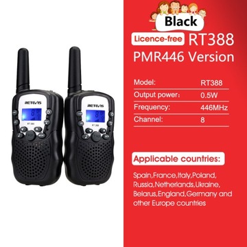 RETEVIS Радиоприемник детский Walkie Talkie