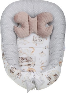 НАБОР ДЕТСКОГО КОКОНА NEST MINKY PIECE XXL BABYMAM, 7 ЭЛЕМЕНТОВ.